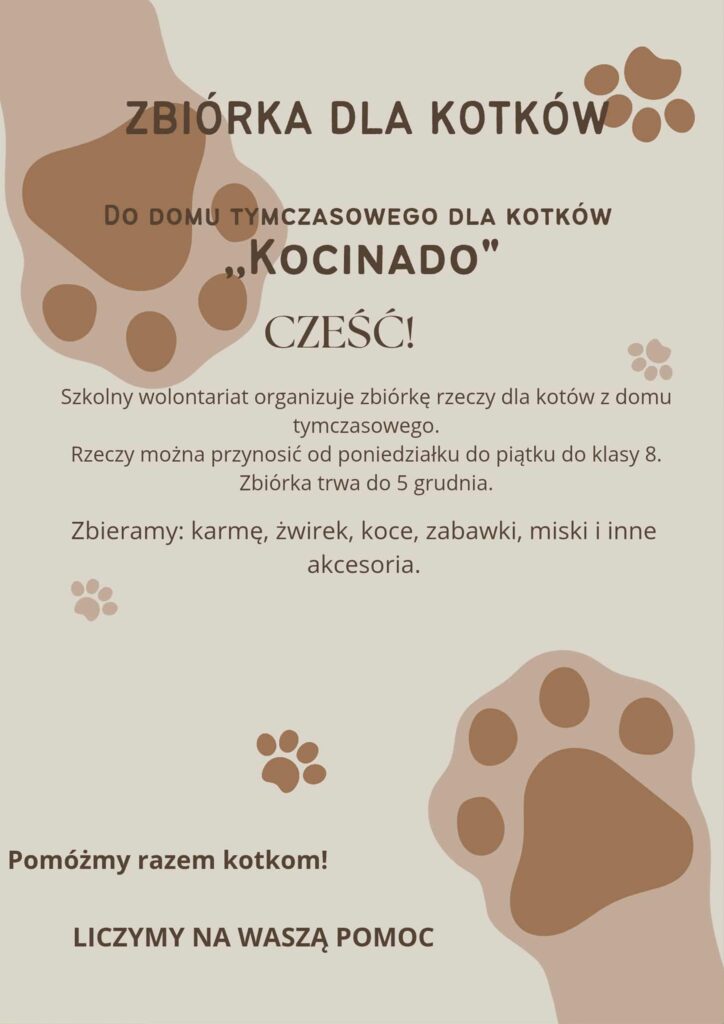 Zbiórka dla kotów