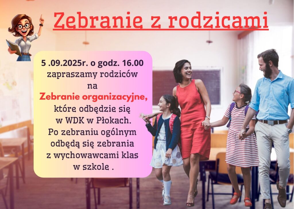 Zebranie rodziców 5.09.2025r.